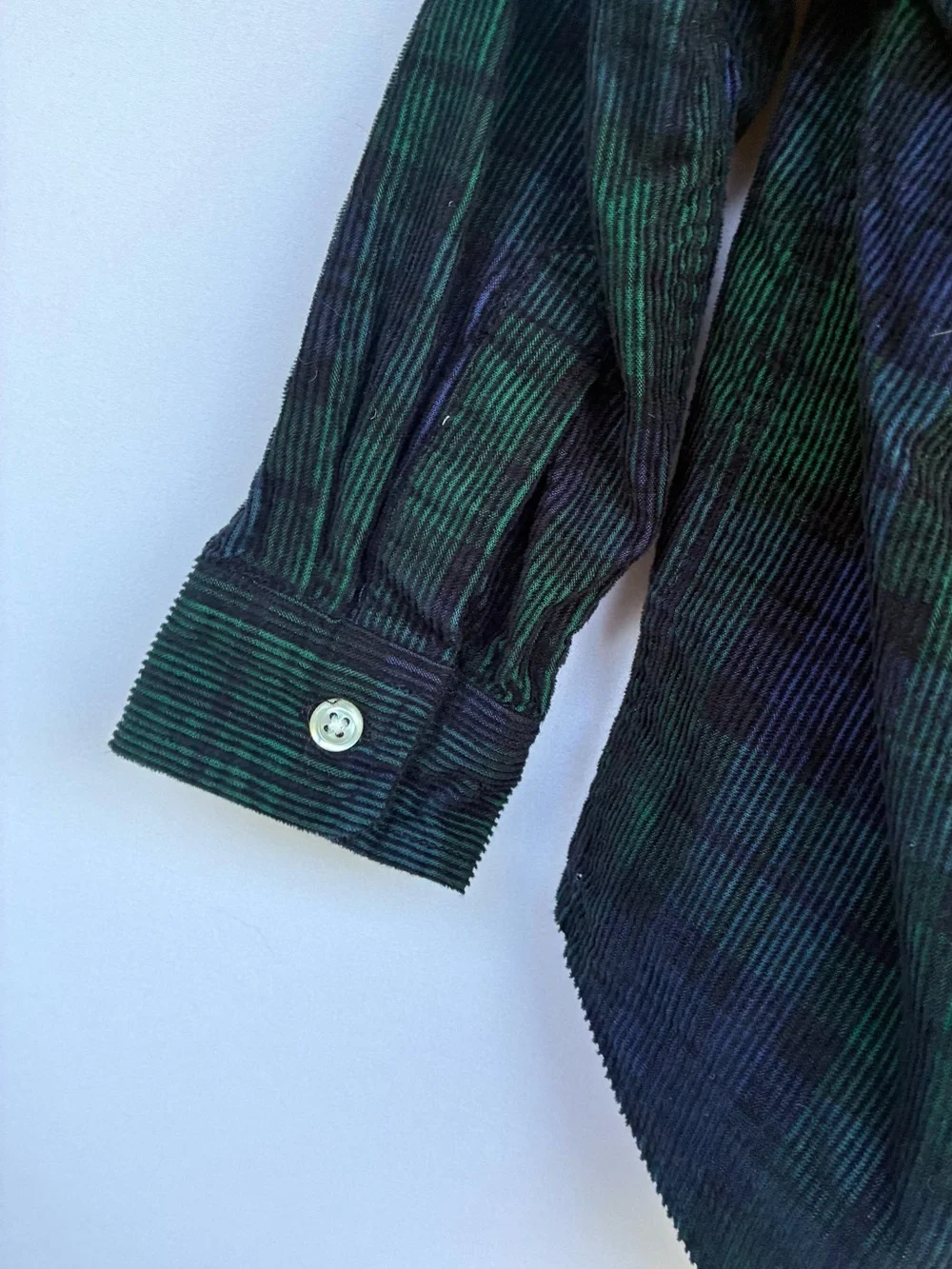 Ralph Lauren Baby Boys Blackwatch Plaid Corduroy Button Down Shirt 18M
